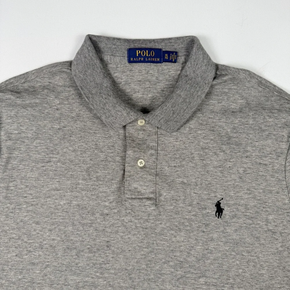Polo Ralph Lauren Polo Shirt Mens XL Grey NWOT Short Sleeve Cotton‎ JerseY